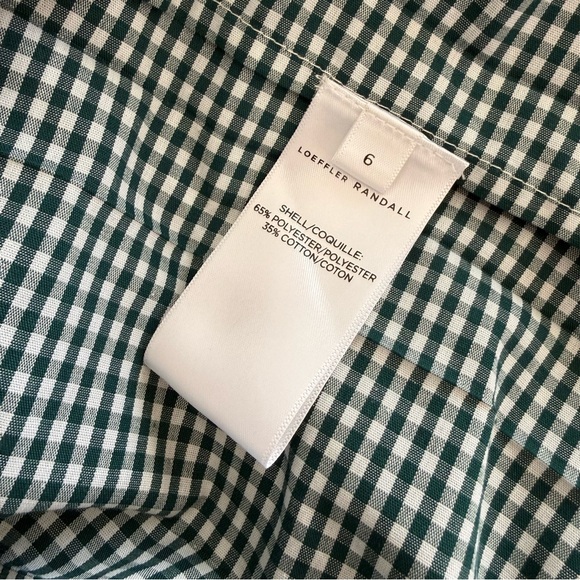 Loeffler Randall Emlyn Midi Skirt - Green Gingham / US 6 - Picture 8 of 9